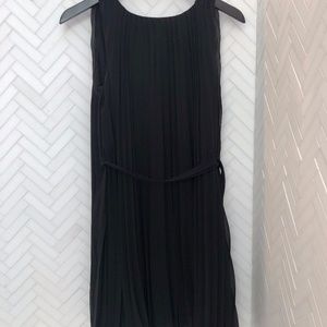 Halston Heritage Black Pleated Dress